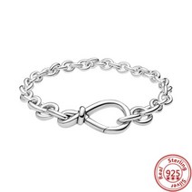 염주종류 정통 100% 925 스털링 실버 오리지널 스네이크 체인 하트 팔찌 & DIY 비드 럭셔리 미 쥬얼리, 11 GDL080_05 20cm