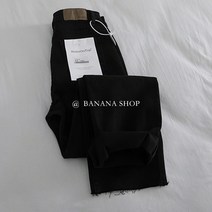 블랙데님바지 새는 것을 줍다 전문점 철회함 잔품명세서 거물급 여성의류 가을 스판 일자 9부 팬츠 2988798479