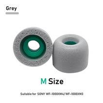 헤드셋 쿠션 패드 교체 소니 WF-1000XM4 WF-1000XM3 귀 팁 메모리 폼 이어팁 이어폰 액세서리 알레르기 플매트 카펫 매트 러그 커버, [01] 1 Pair, [02] M Grey