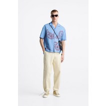 독일 자라 ZARA EMBROIDERED PAISLEY SHIRT