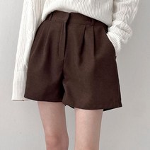 퍼니걸스 5585 뒷 밴딩 와이드 핀턱 반바지 팬츠 여성의류