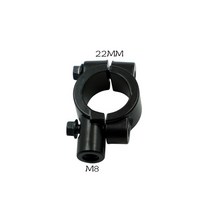 1pc 22mm 25mm 핸들 바 브래킷 클램프 10mm 8mm 스레드 오토바이 미러 마운트 클램프 백미러 홀더 어댑터 실버 블랙, m8 22mm 블랙
