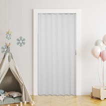 EKMALL 홀딩도어 자바라 편개 싱글 화이트 가로사이즈 85cm x 세로사이즈