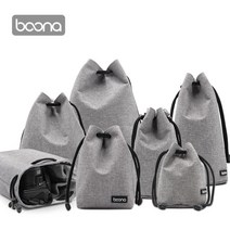 Boona 미러리스 카메라 가방 렌즈 파우치 캠코더 dslr가방, 베이직, 렌즈 파우치 S - 회색