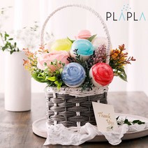 플라플라 비드/큐빅 플라워 솝 클렌징 천연 수제비누, 비드_브릴리언트 코랄, 상세페이지 참조