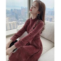 녕동 여성 가을 겨을 봄 코듀로 미니 원피스 루즈핏 a라인 원피스