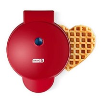 와플 파니니 해시 브라운 DASH Express 8인치 메이커, Red Heart_8 Inch | Waffle Make, 레드 하트
