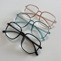 다각형 뿔테안경테 오버사이즈 남녀공용 레트로 복고풍 알이 큰 패션안경테 탁재훈 기리보이안경 베이지 그레이 블랙 3COLOR