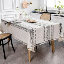 북유럽 감성 보헤미안 방수코팅 테이블보 2type, L(140X180cm), 보헤미안 트라이앵글
