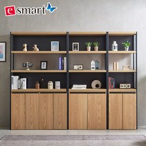 스틸 거실수납장 5단 1200 도어형, 블랙