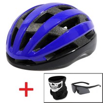머리안눌리는 에어로 자전거 안전 헬멧 초경량 도로 자전거 헬멧 레드 MTB 사이클링 도시 헬멧 야외 산악, 08 Blue black_01 M 52-58cm
