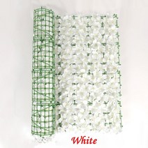 차폐휀스 담장공사 단독 주택 카페 담장 펜스 정원 마당 인공 꽃 울타리 격자 롤 벽 조경 울타리 개인 정보 보호 화면 야외 뒤뜰 발코니 장식, 흰색 0.5x3m