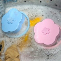 꽃모양 부표 스폰지 세탁기 먼지 제거망 1개 걸름망 먼지망 거름망 빨래, 상세내용표시