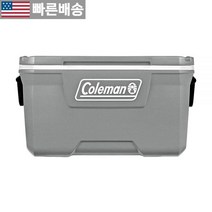 [콜맨 정품] Coleman 316 시리즈 단열 휴대용 쿨러 튼튼한 걸쇠 누출 방지 야외 대용량 하드 최대 5일 동안 얼음 보관 566862, Cooler, Rock Grey