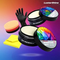 파이어볼 쇼카왁스 130g 자동차 고체 왁스 그래핀 광택제 카나우바 차량 관리제 차, 06 체리블라썸130g (패드+타월+장갑)