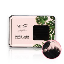 (1+1) 래쉬앤브로우 퓨어래쉬(J컬 JC컬 C컬 CC컬) 납작모 플랫모 속눈썹, 1개, C컬/0.10/13mm