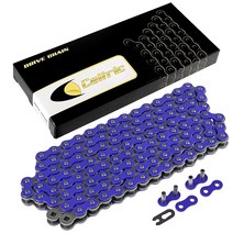 Caltric Blue 525피치 120링크 논오링 드라이브 체인 ATV UTV 쿼드 사이드 X 오토바이 더트바이크 리벳 및 마스터 링크 클립 포함