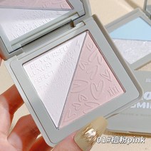 반짝이 재스민 하이라이터 화장품 페이스 쉬머 매트 프레스 글로우 일루미네이터 소프트 파우더 전문 메이, 한개옵션1, 01 1 pink