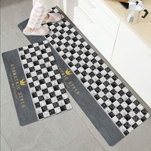 오일 방지 주방 바닥 매트 긴 스트립 거실 침실 카펫 입구 현관 가정용 방수 미끄럼 욕실 물세척카페트타일, 40x120cm, 05 5, 05 5_03 40x120cm