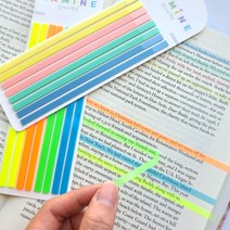 파스텔 형광 롱인덱스 독서플래그 밑줄스티커 붙이는 하이라이터, 담이네 롱인덱스(파스텔)