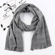 캐시미어 100%원단High Quality Winter Scarf For Men Tassel Lattice Cashmere Warm Shawl New Simple Ski