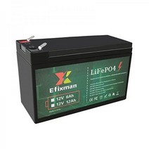 Efixman 인산철배터리 LiFePO4 딥 사이클 배터리 12V 12 Ah-내장 BMS 4000-5000 충전식 배터리 경량 낚시 마구간 설정에 적합 전기 휠체어 스쿠터 농약