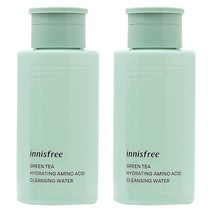 이니스프리 그린티 수분 아미노 클렌징 워터 2개세트 (300ml+300ml), (2개)이니스프리 그린티 수분 아미노 클렌징 워터
