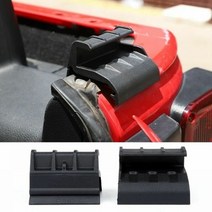 지프 랭글러 JK 소프트 탑 후면 창 고정 클립 2007-2018 용 55395761AE & 55395760AE 2 개, black