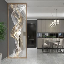 파티션 가벽 가림막 칸막이 공간 분리 인테리어 철제 벽 호텔 박스 방음 스크린 사무실 전시장 모바일 크레인 트랙 푸시 풀 접이식 문짝, 1.YELLOW