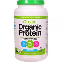 Orgain Organic Protein™ 식물 기반 분말 바닐라 콩 2.03파운드