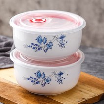 도자기 컵라면 그릇 전자레인지 도시락 뚜껑 냉장고 밀폐함 세트 그릇 과일, 옵션06, 단일옵션