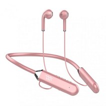 넥밴드이어폰 무선해드셋 골전도 블루투스 이어폰 무선 헤드폰 넥밴드 마그네틱 스포츠 러닝용 이어버드 방수 5.2 헤드셋 마이크 포함, 02 Pink