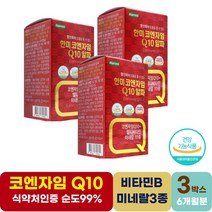 한미 건기식 코엔자임큐텐 Q10 COQ10 큐텐 비타민 미네랄 60캡슐 3박스 6개월분