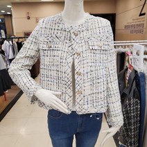 끄레아또레 (산본점) 봄 반짝 스팽글 라운드넥 트위드 숏 자켓~*