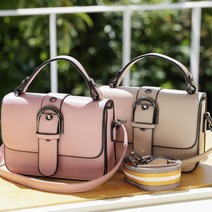 돌드업 실용적인 이중 스트랩 여자 가죽 버클 핸드백 10대여성