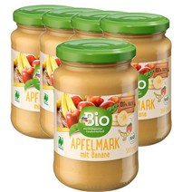 디엠바이오 dmBio banana apple jam 독일 바나나를 곁들인 퓌레 사과잼 360g, 5팩