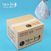 청소가좋다 배접 비닐봉투 쓰레기봉투 특대 100L 1박스 300매, 1개, 흰색(백색)배접 90×110cm