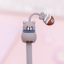 FANSYLI 2021신상 귀여운 고양이 토끼 돼지 햄스터 만화 젤 펜 소녀 심장 학생 펜 귀여운 애완 동물 공원 12f, 10 고양이