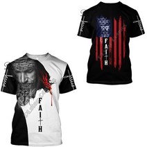 예수님 그리스도 PLstar Cosmos Christian olic Jesus R Streetwear 3DPrint Summer Casual Funny T-shirts, 13 T-shirts_09 5XL