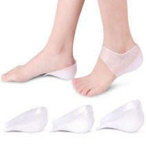 족저근막염 깔창 발뒤꿈치통증 키높이 실리콘 뒤꿈치 패드, 화이트