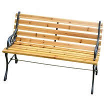 야마젠 가든 벤치 폭 110cm (스틸 암천연 나무경량스틸 보강) NPB-10C(NA)