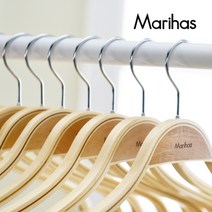 마리헤즈 벤트우드 옷걸이 44cm, 혼합 색상, 50개