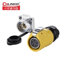 cnlinko m20 2 3 4 5 핀 산업용 ip67 방수 빠른 전력 커넥터 태양 에너지 자동화 패널 라이트, 5핀, 패널 커넥터