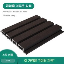 모리니크 PVC래티스 WPC 테라스가림막 담장 카페 난간대 차양막, 공압출 호두 색상 1미터