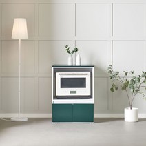 오븐렌지대 도어형 주방수납장 전자렌지대, 딥그린, 딥그린