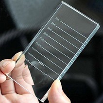 2-In-1 Crystal Glass False Lashes Adhesive Glue Pallet Holder for Eyelash Extensions 4' x 2' x 0., 1