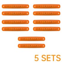 카라반트레일러 9 SMD 라이트 타원형 클리어런스 트레일러 24V 트럭 캐러밴 오렌지 스카니아 LED 사이드 마커 표시등 12V 노란색 2 개10 개 167880, 5 SETS