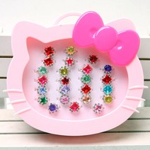 리본고양이 큐빅 반지세트 24종 유아동 어린이 생일 선물 보석