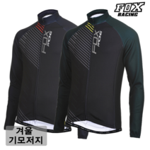폭스레이싱 폭스레이싱 동계 기모 긴팔져지 FRLJER-134 자전거의류 라이딩복 싸이클 저지 겨울 mtb, 그린