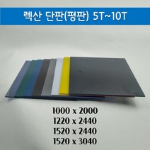 렉산 폴리카보네이트 평판 단판 렉산 PC판 무료재단 절단 (5T-10T), 블루, 5T, 1000mmX2000mm